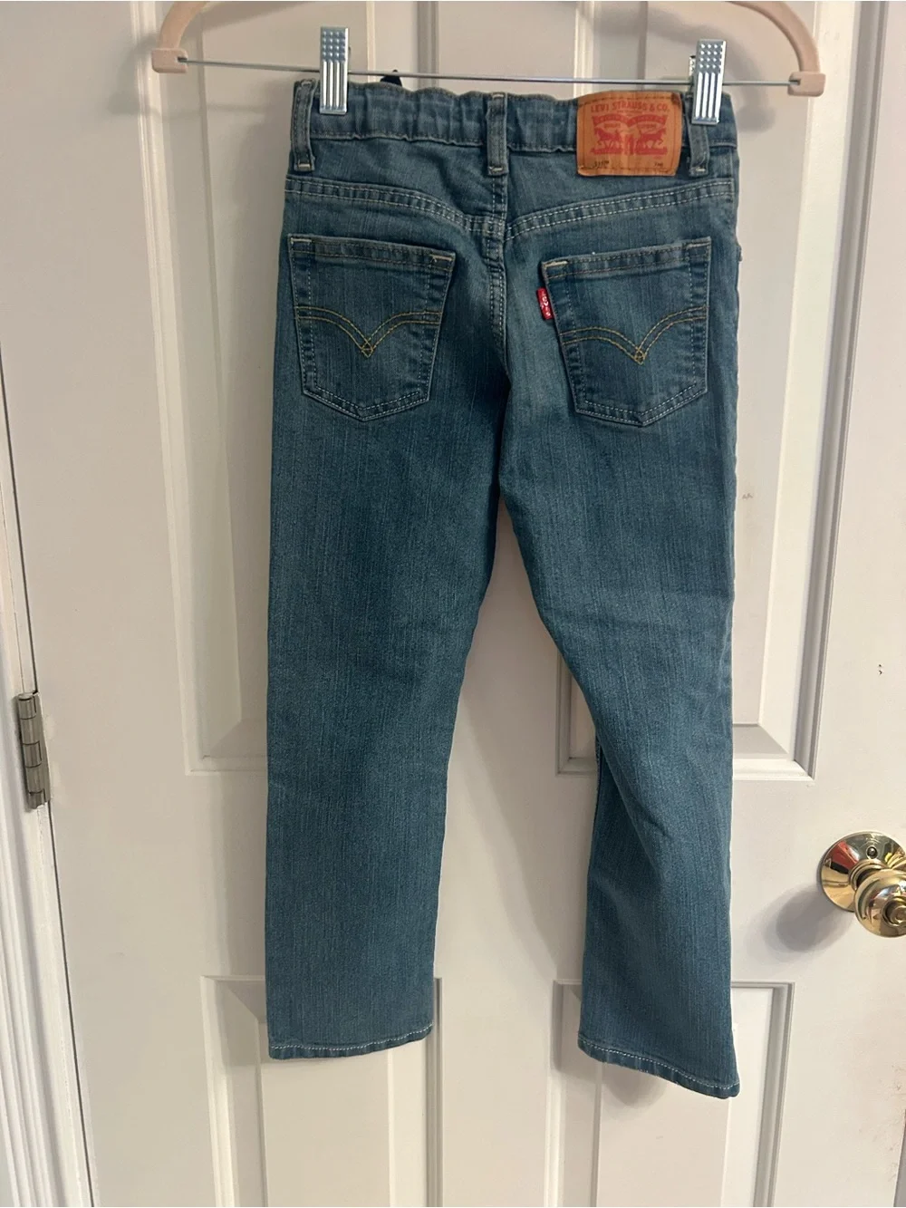 Boys Levi's Blue Straight-Leg Jeans